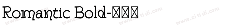 Romantic Bold字体转换